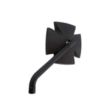 Lenkerspiegel Paar Highsider Iron Cross schwarz, Alu, E-geprüft, M10x1.25 & HD