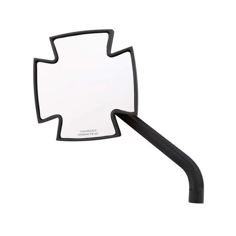 Lenkerspiegel Paar Highsider Pro Iron Cross, Schwarz, Aluminium, E-geprüft, M10