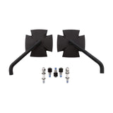 Lenkerspiegel Paar Highsider Iron Cross schwarz, Alu, E-geprüft, M10x1.25 & HD