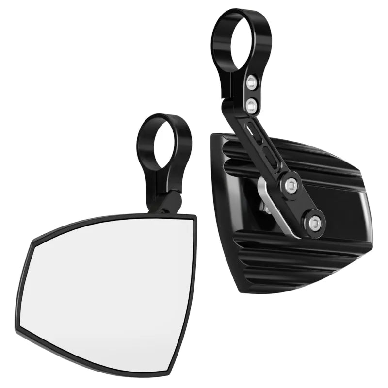 Lenkerendenspiegel Paar Highsider Pro Wave, Kurz, Schwarz & Silber, E-geprüft