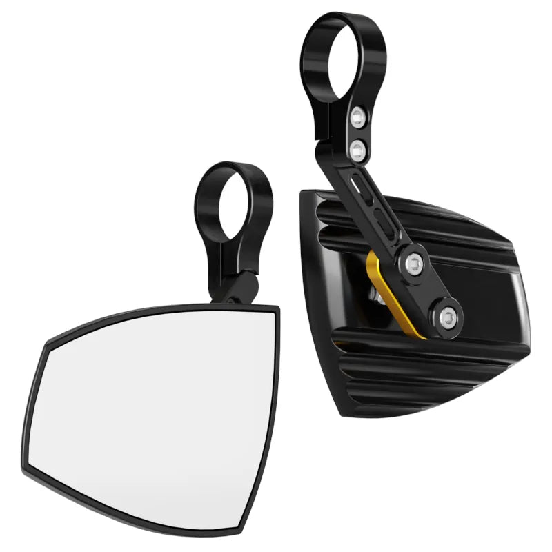 Lenkerendenspiegel Paar Highsider Pro Wave, Kurz, Schwarz & Gold, E-geprüft