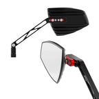 Lenkerspiegel Paar Highsider Pro Wave, Schwarz & Rot, Aluminium, E-geprüft, M10