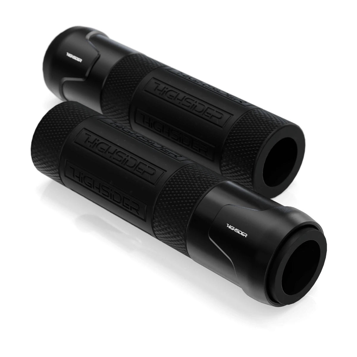 Lenkergriffe Paar Highsider Akron Schwarz, Alu, Ø Innen 20/23 mm, Länge 132 mm