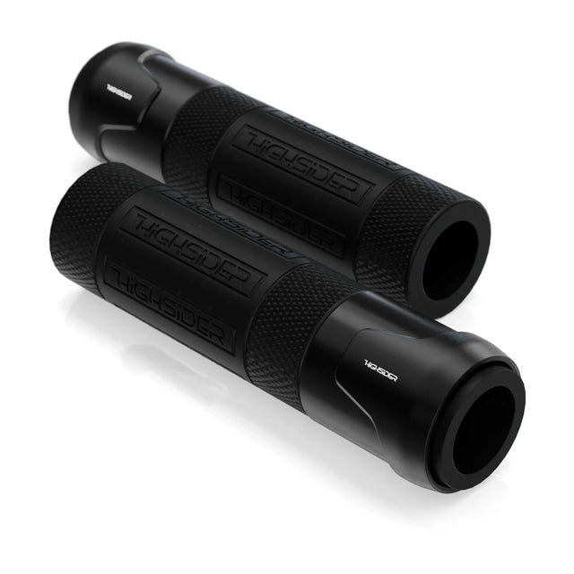 Lenkergriffe Paar Highsider Akron Schwarz, Alu, Ø Innen 20/23 mm, Länge 132 mm