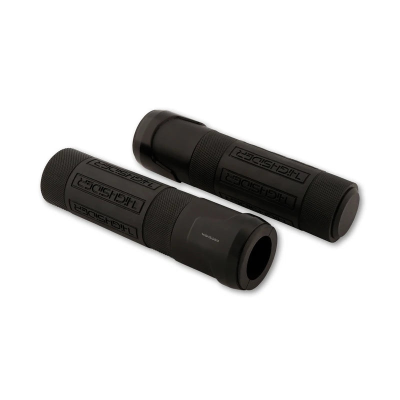 Lenkergriffe Paar Highsider Akron Schwarz, Alu, Ø Innen 20/23 mm, Länge 132 mm
