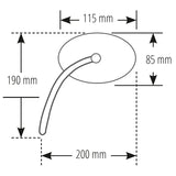 Lenkerspiegel Paar Highsider Pro Victory-Slim schwarz, Aluminium, E-geprüft, M10