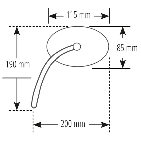 Lenkerspiegel Paar Highsider Pro Victory-Slim schwarz, Aluminium, E-geprüft, M10