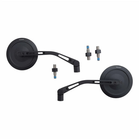 Lenkerspiegel Paar Highsider Pro Montana-Slim, Schwarz, Alu, E-geprüft, M10