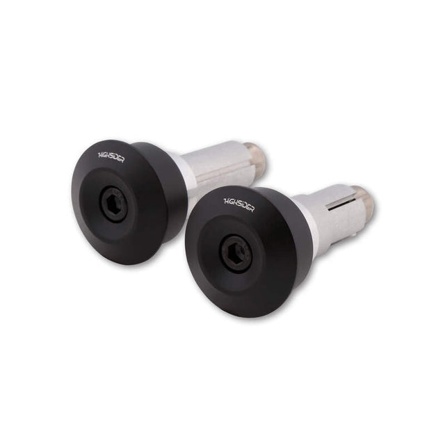 Lenkergewichte Highsider Pro Dot-Blast, Mattschwarz, mit Spiegelaufnahme
