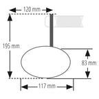 Lenkerendenspiegel mit LED Blinker Highsider Pro Victory-Rim, Schwarz, E-geprüft