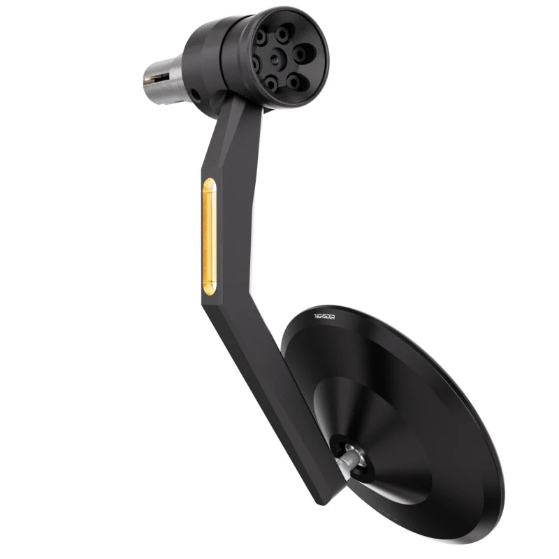 Lenkerendenspiegel mit LED Blinker Highsider Pro Montana-Rim, Schwarz, E-geprüft