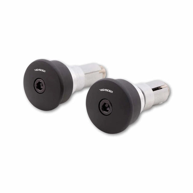 Lenkerenden Highsider Curve-Blast mit Spiegelaufnahme, Schwarz, Klemmung 12-22mm