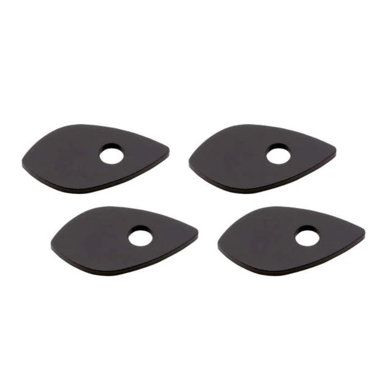Blinker Montageplatten Highsider Smart schwarz, Alu, 51x28 mm, Ø 8 mm, für Honda