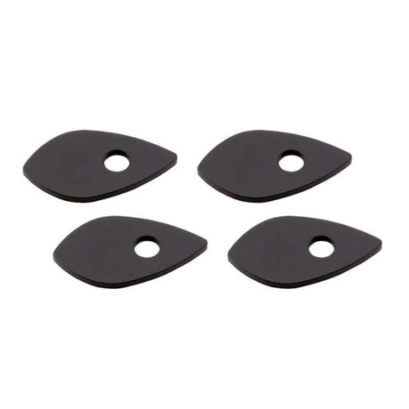 Blinker Montageplatten Highsider Smart schwarz, Alu, 51x28 mm, Ø 8 mm, für Honda