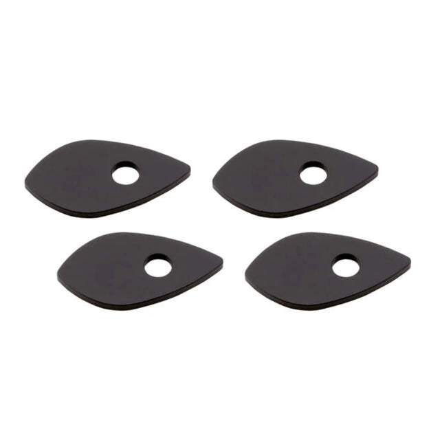 Blinker Montageplatten Highsider Smart schwarz, Alu, 51x28 mm, Ø 8 mm, für Honda