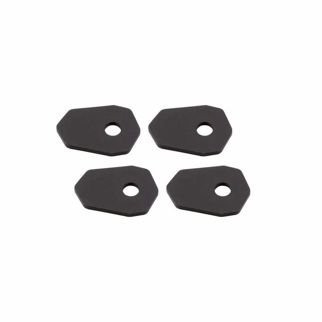Blinker Montageplatten Highsider Smart schwarz, Alu, 43x31 mm, Ø 8 mm, Suzuki