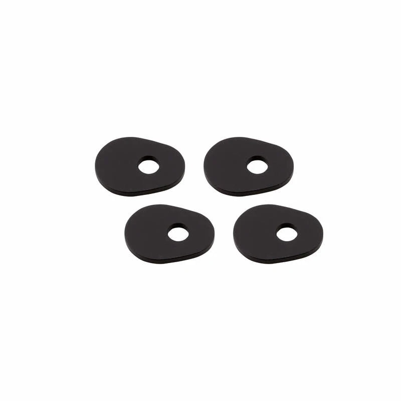 Blinker Montageplatten Highsider Smart schwarz, Alu, 36x28 mm, Ø 8 mm, Triumph