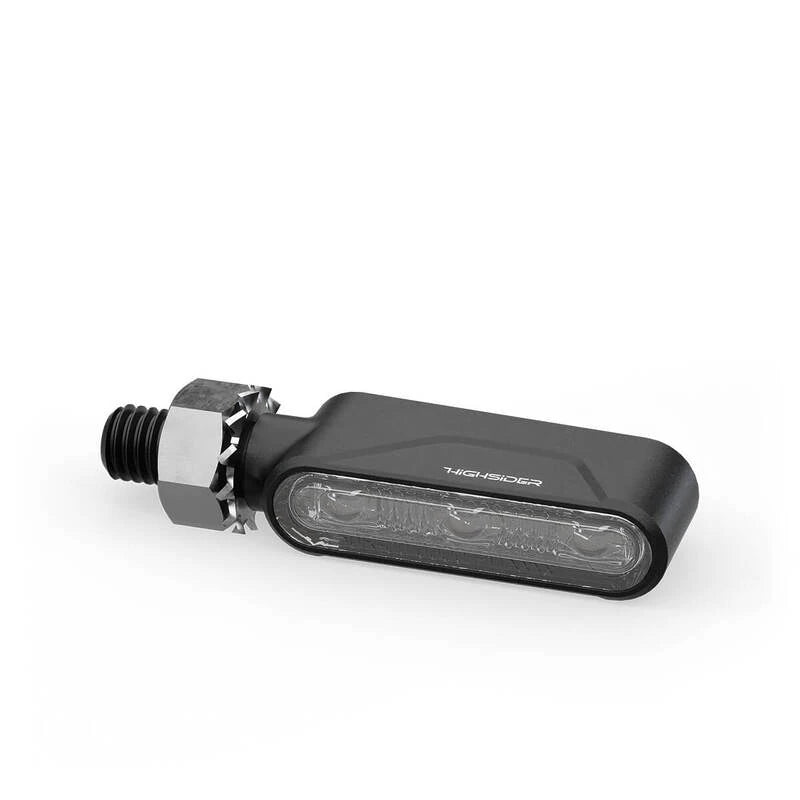 LED Blinker HIGHSIDER Pro Esagano-RS mit Rück- & Bremslicht, Schwarz, Getönt