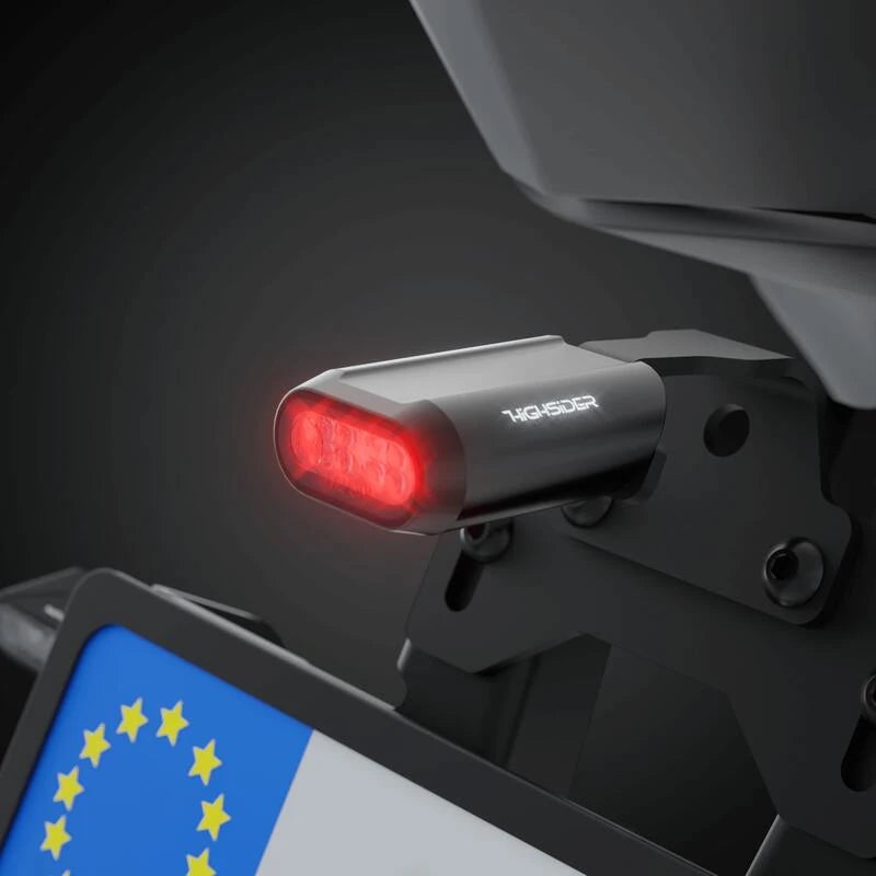 LED-Rücklicht Highsider Pro Split-RS mit Kennzeichenleuchte, Schwarz, Glas Klar
