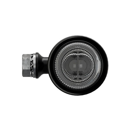 LED-Rücklicht Highsider Akron-X schwarz, Klar, Ø 39 mm, E-geprüft, 12V/0,1W
