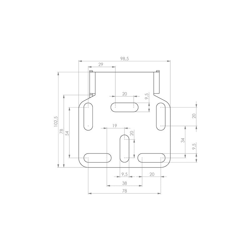 Kennzeichenhalter HIGHSIDER AKRON-RS PRO Universal Typ 2