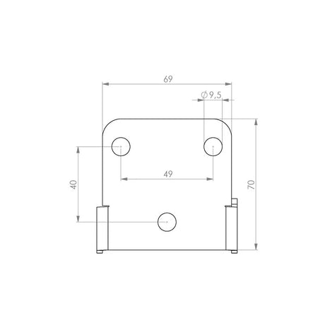 Kennzeichenhalter Highsider Akron-RS Pro Universal Typ 3