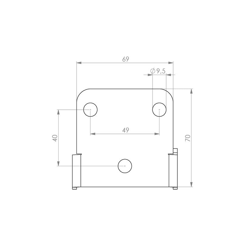 Kennzeichenhalter HIGHSIDER AKRON-RS PRO Universal Typ 3