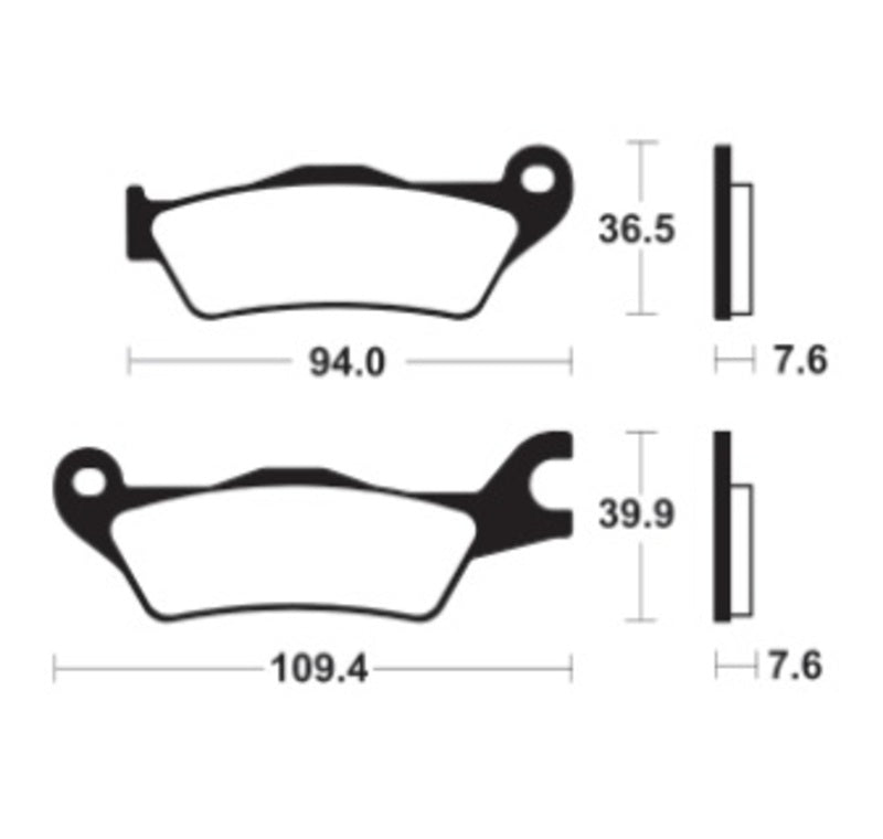 Bremsbeläge TECNIUM MA451 Organisch
