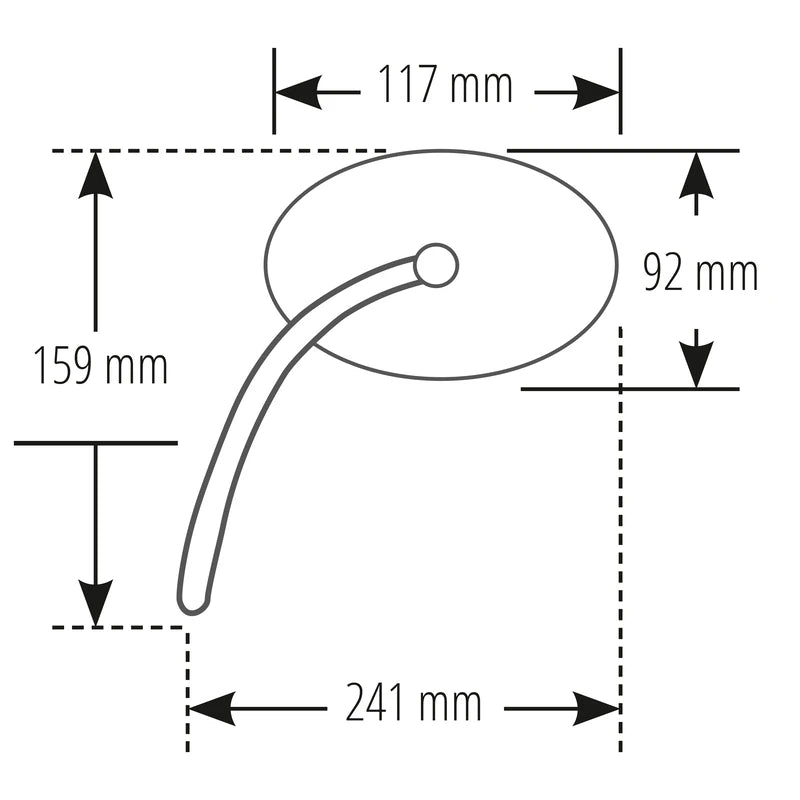 Lenkerspiegel Paar Highsider Pro Ventura-Trek schwarz, Alu & ABS, E-geprüft, M10