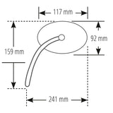 Lenkerspiegel Paar Highsider Pro Ventura-Trek schwarz, Alu & ABS, E-geprüft, M10