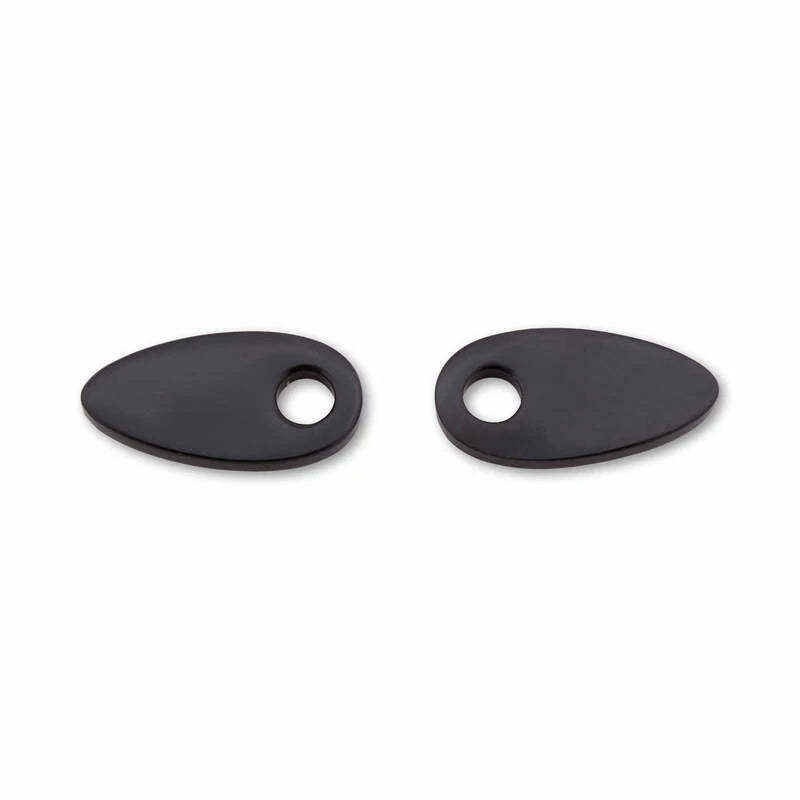 Blinker Montageplatten Highsider Smart schwarz, Alu, 41x21 mm, Ø 8 mm, für HD
