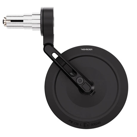 Lenkerendenspiegel Highsider Pro Montana-Slim, Kurz, Schwarz, Klemmung 12-22 mm