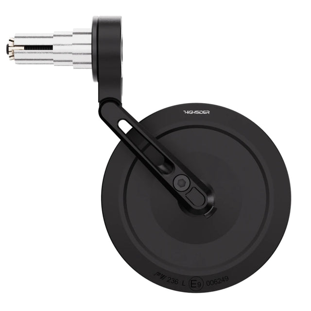 Lenkerendenspiegel Highsider Pro Montana-Slim, Kurz, Schwarz, Klemmung 12-22 mm