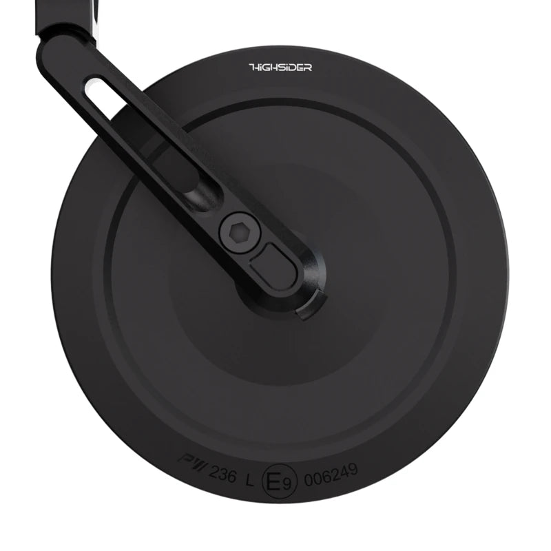 Lenkerendenspiegel Highsider Pro Montana-Slim, Kurz, Schwarz, Klemmung 12-22 mm