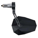 Lenkerendenspiegel Highsider Pro Stealth-X5 Evo Short, Schwarz, Klemmung 12-22 mm
