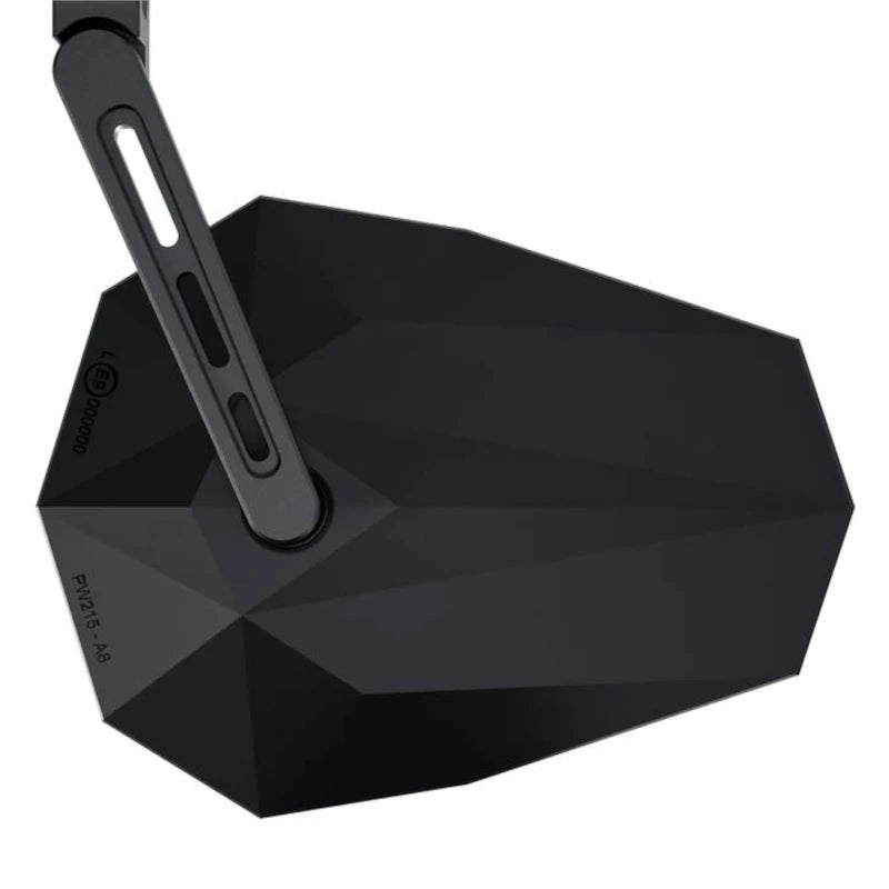 Lenkerendenspiegel Highsider Pro Stealth-X5 Evo Short, Schwarz, Klemmung 12-22 mm