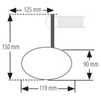 Lenkerendenspiegel Highsider Pro Stealth-X5 Evo Short, Schwarz, Klemmung 12-22 mm