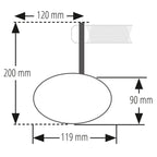 Lenkerendenspiegel mit LED Blinker Highsider Pro Stealth-Rim X7, E-geprüft