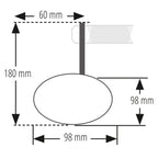 Lenkerendenspiegel Highsider Pro Conero-Evo, Schwarz, Klemmung 12-22 mm