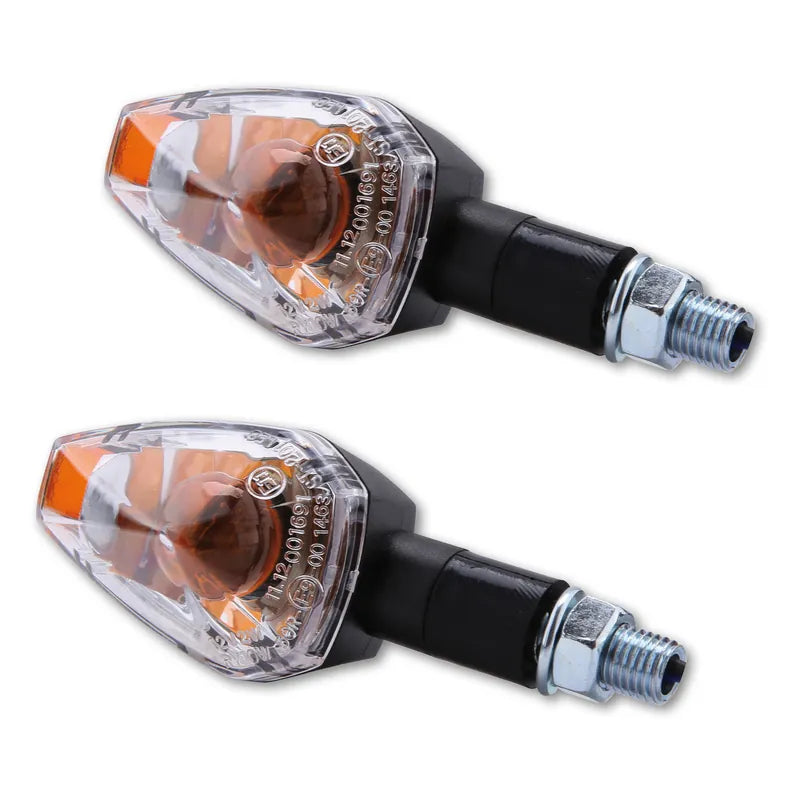Blinker Highsider Smart Big Peak, Schwarz, Glas Klar, E-geprüft, 12V/21W