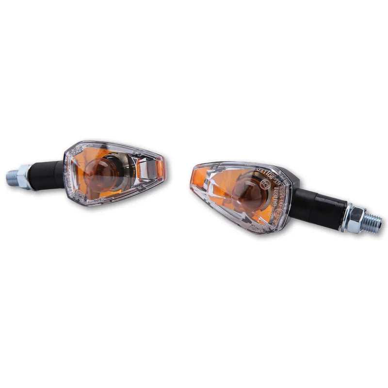 Blinker Highsider Smart Big Peak, Schwarz, Glas Klar, E-geprüft, 12V/21W