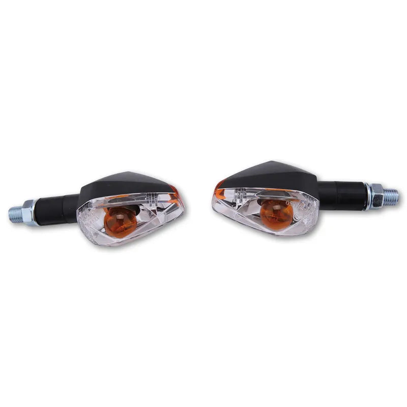 Blinker Highsider Smart Big Peak, Schwarz, Glas Klar, E-geprüft, 12V/21W