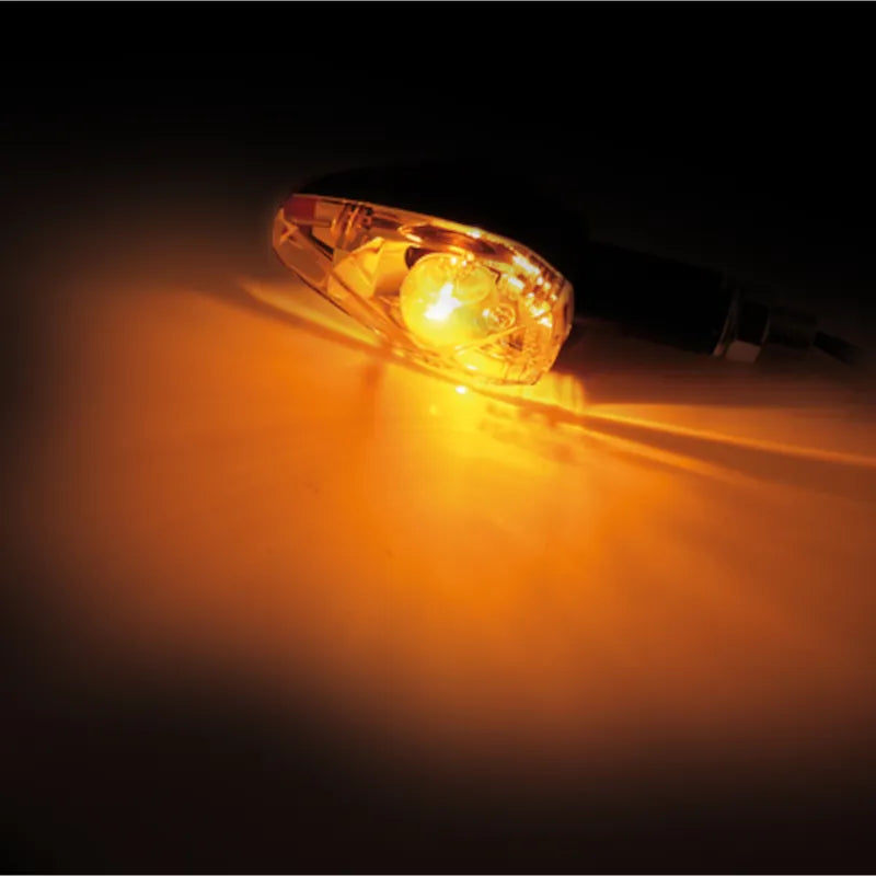 Blinker Highsider Smart Big Peak, Schwarz, Glas Klar, E-geprüft, 12V/21W