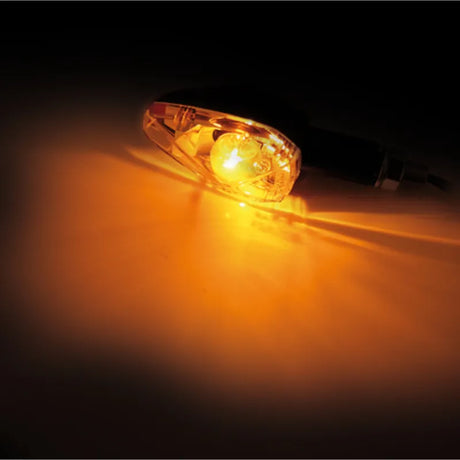 Blinker Highsider Smart Big Peak, Schwarz, Glas Klar, E-geprüft, 12V/21W