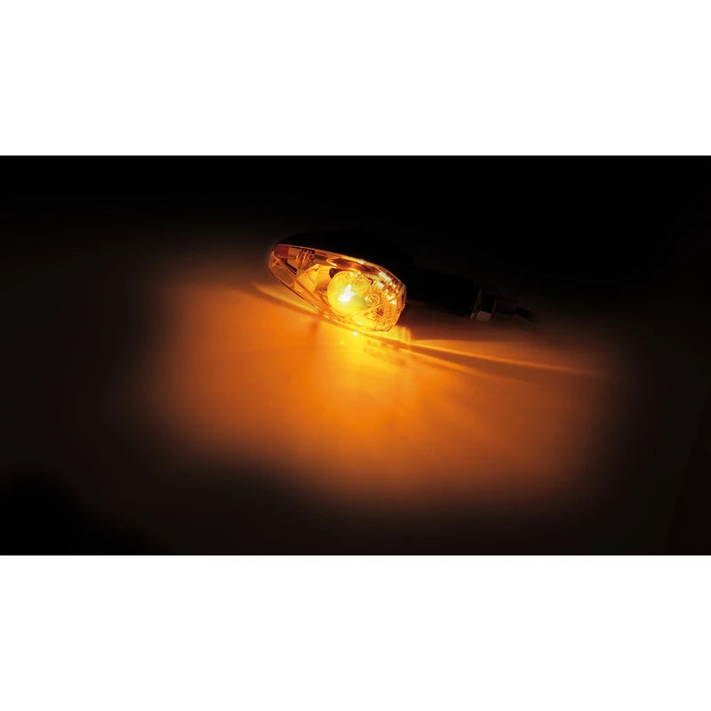 Blinker Highsider Smart Big Peak, Schwarz, Glas Klar, E-geprüft, 12V/21W