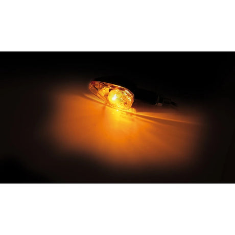 Blinker Highsider Smart Big Peak, Schwarz, Glas Klar, E-geprüft, 12V/21W