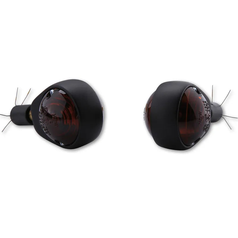 Lenkerendenblinker Highsider Smart Ochsenaugen schwarz, Glas Getönt, E-geprüft