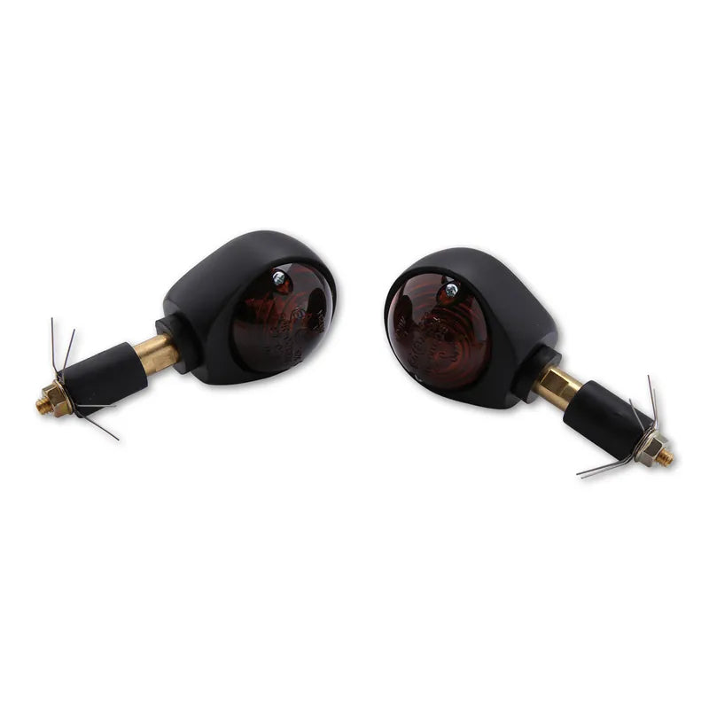 Lenkerendenblinker Highsider Smart Ochsenaugen schwarz, Glas Getönt, E-geprüft