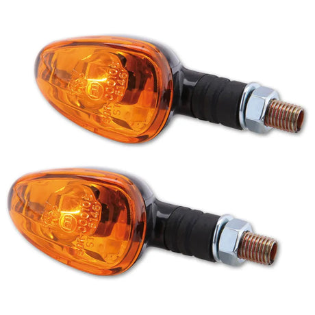 Blinker Highsider Smart Little Duke kurz, Schwarz, Glas Orange, E-geprüft, 21W