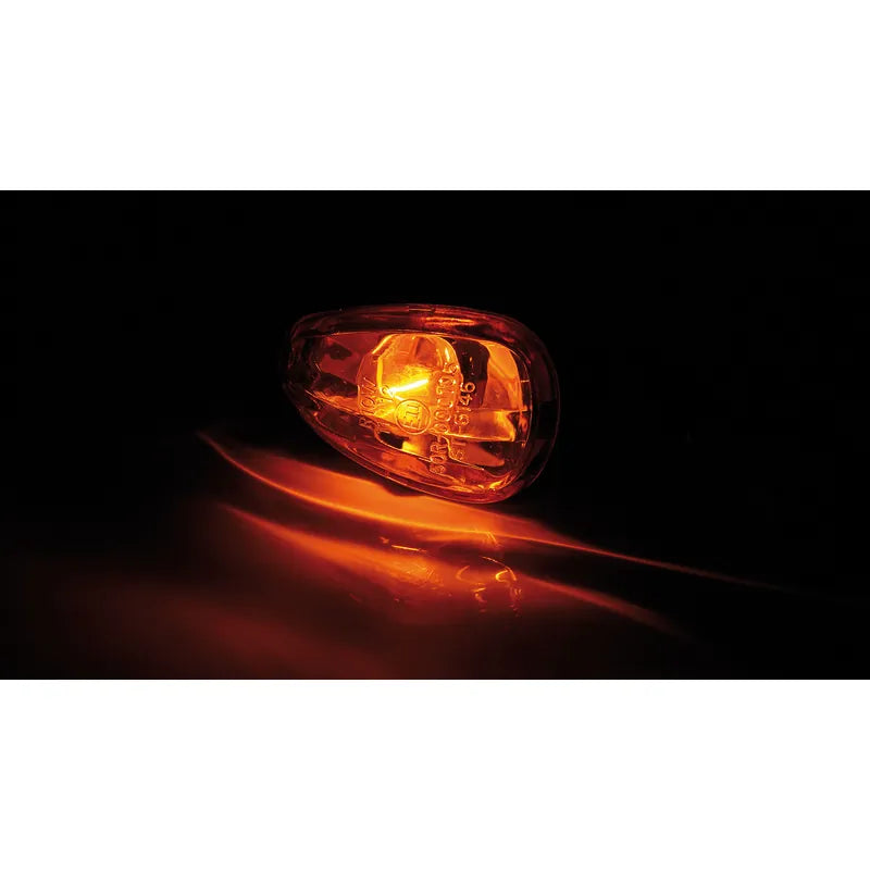 Blinker Highsider Smart Little Duke kurz, Schwarz, Glas Orange, E-geprüft, 21W